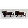 Image 2 : Pair of Carved Wood Lions