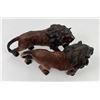 Image 5 : Pair of Carved Wood Lions
