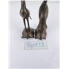 Image 7 : Pair of Brass Crane on Turtle Candlesticks