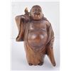 Carved Wood Happy Buddha