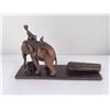 Carved Wood Thailand Elephant Rider Figure