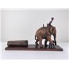 Image 3 : Carved Wood Thailand Elephant Rider Figure