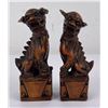 Pair of Chinese Carved Wood Foo Dogs