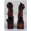 Image 2 : Pair of Chinese Carved Wood Foo Dogs