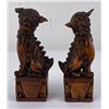 Image 3 : Pair of Chinese Carved Wood Foo Dogs