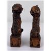 Image 4 : Pair of Chinese Carved Wood Foo Dogs