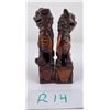 Image 6 : Pair of Chinese Carved Wood Foo Dogs