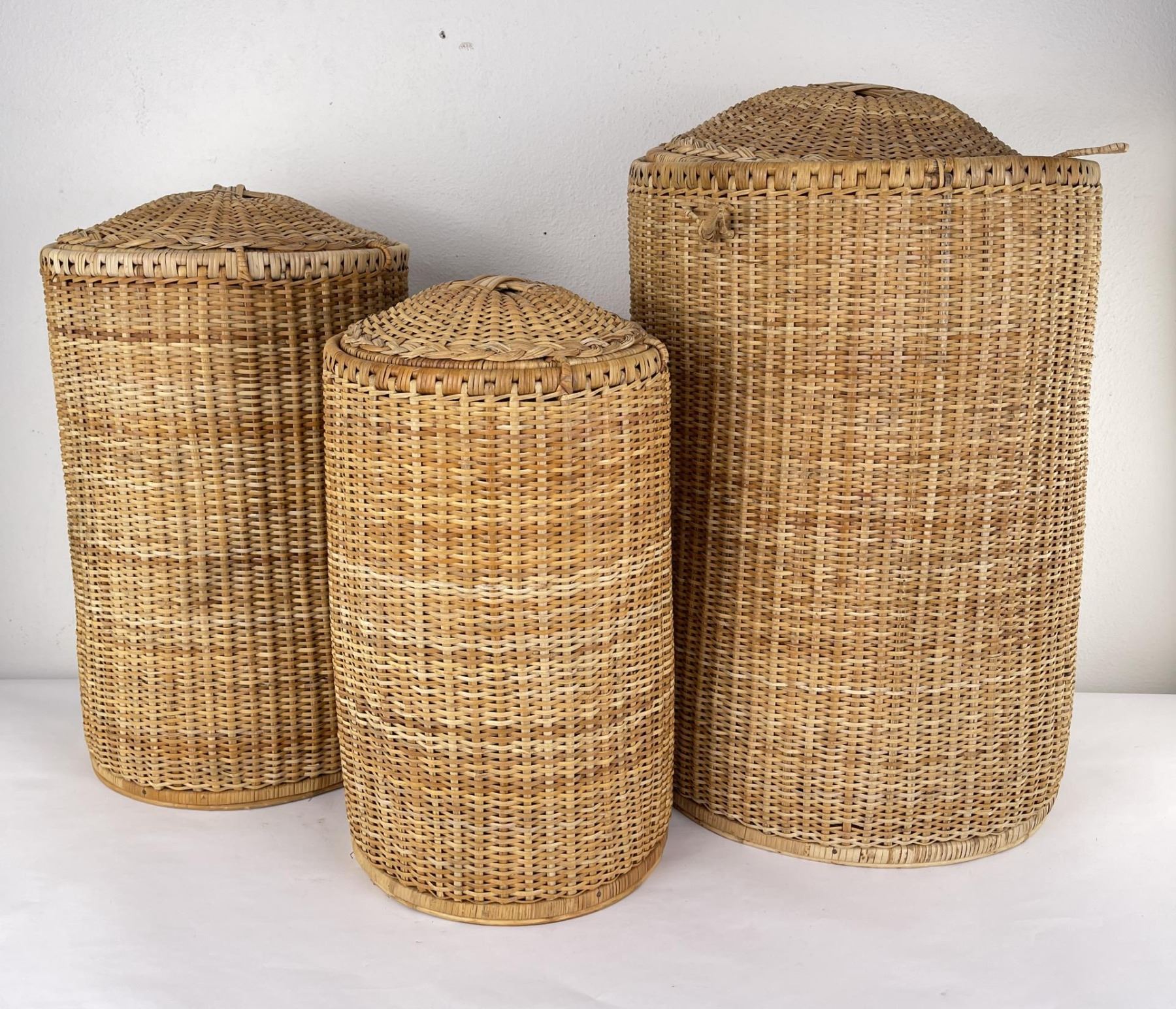 Group of Vintage Wicker Hampers
