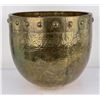 Image 1 : Brass Chinese Hammered Drum Form Pot