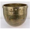 Image 3 : Brass Chinese Hammered Drum Form Pot
