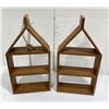 Image 4 : Pair of Mid Century Hanging Teak Shelves