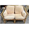 Image 1 : Mid Century Rattan Bamboo Wicker Loveseat