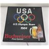 Image 2 : 1984 US Olympics Budweiser Beer Lighted Sign