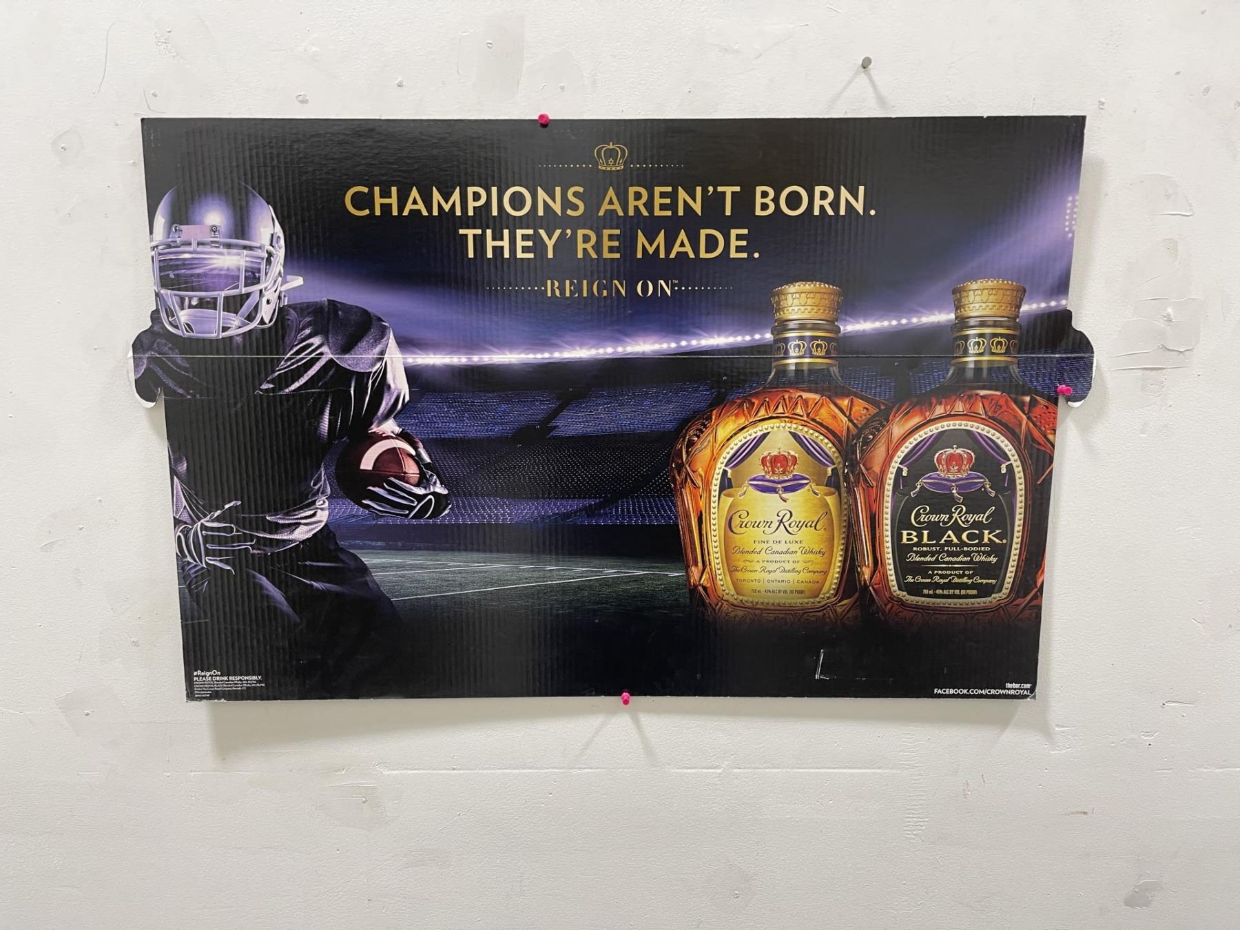 Crown Royal NFL Football Bar Display Sign