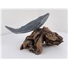 Image 1 : Carved and Painted Driftwood Whale Sculpture