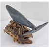 Image 5 : Carved and Painted Driftwood Whale Sculpture