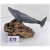 Image 8 : Carved and Painted Driftwood Whale Sculpture