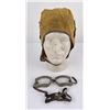 Image 1 : Vintage Motorcycle or Flight Cap and Goggles