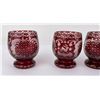 Image 2 : Group of Antique Czech Ruby Cut Glass Tumblers
