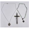 Group of Antique Christian Necklaces Cross
