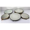 Antique Mirrored Vanity Perfume Tray Stands
