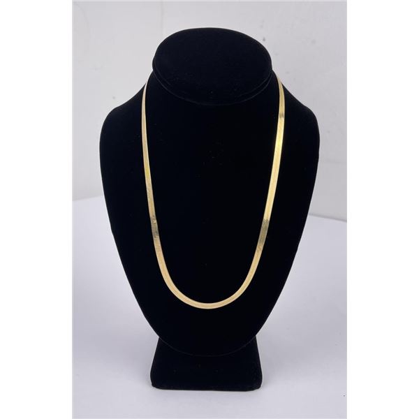 14k Gold Herringbone Necklace