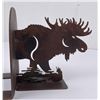 Image 3 : Pair of Custom Made Moose Metal Bookends
