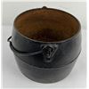 Image 2 : Antique Cast Iron Oval Cauldron Kettle