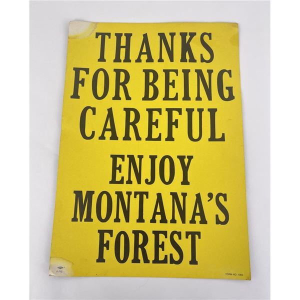 USFS Forest Service Montana Sign