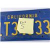 Image 5 : Pair of California Blue and Yellow License Plates