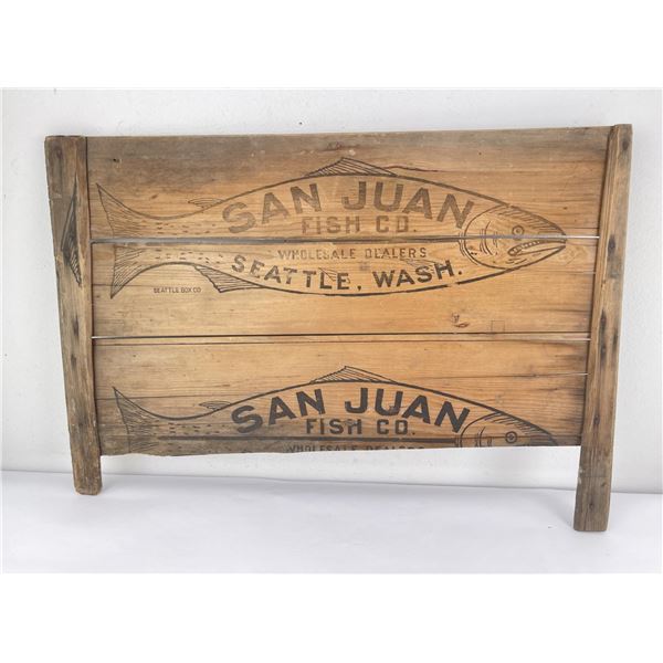 San Juan Fish Co Seattle Washington Box Lid