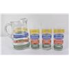 Image 3 : Mid Century Striped Water Pitcher Set