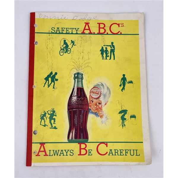 Coca Cola Safety ABC's Notebook Sprite Boy