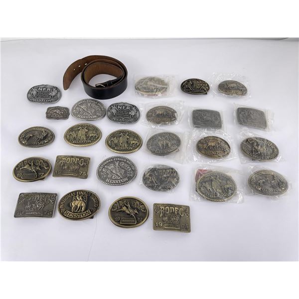 Collection of Hesston National Finals Belt Buckles