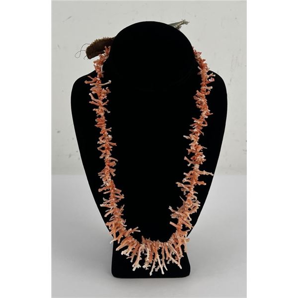 Navajo Red Branch Coral Necklace