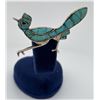 Image 2 : Zuni Inlaid Sterling Silver Roadrunner Brooch