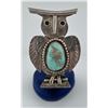 Image 1 : Navajo Sterling Silver Turquoise Owl Brooch