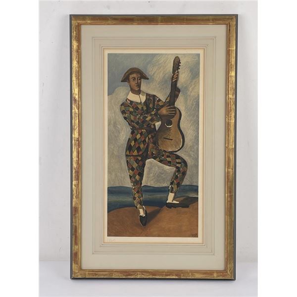 Harlequin Guitar Andre Derain Engraving