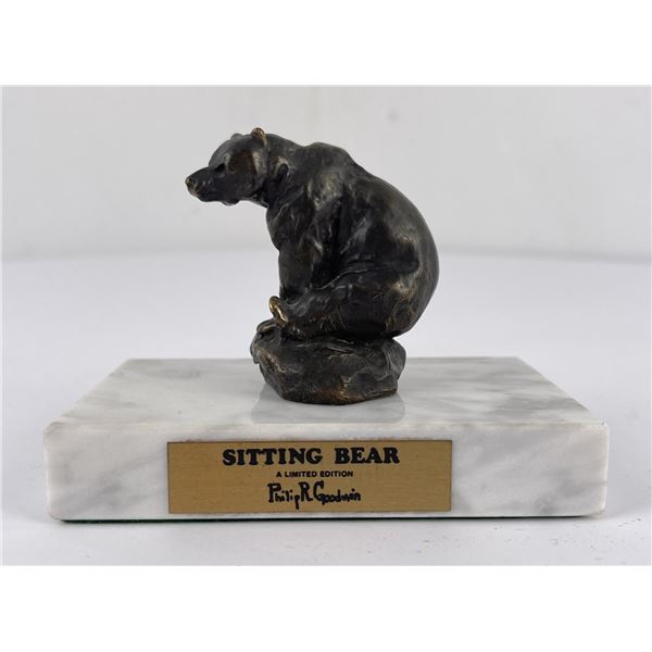 Philip R Goodwin Sitting Bear Bronze