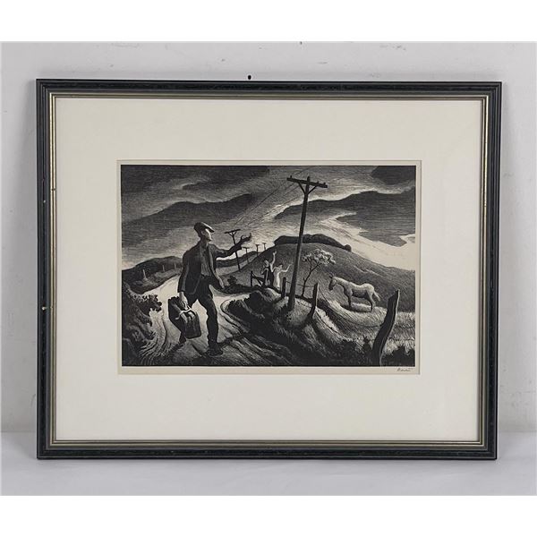 Thomas Hart Benton The Boy Signed Lithograph