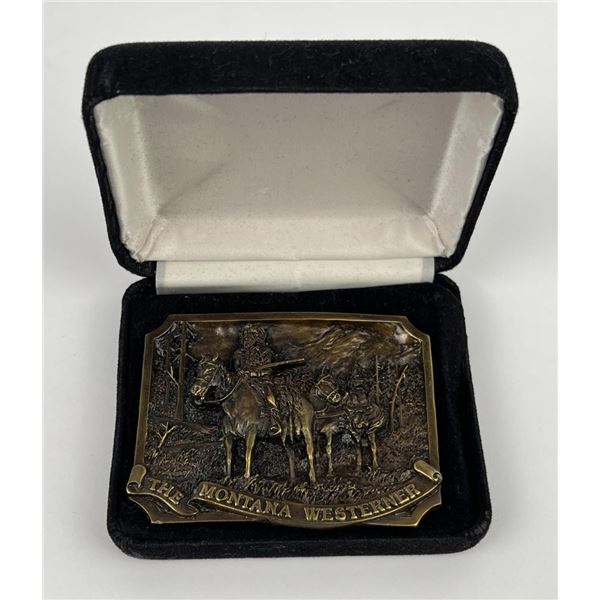 Dave Maloney Montana Bronze Belt Buckle