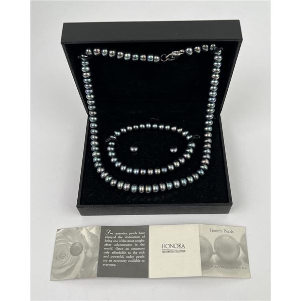 Honora Tahitian Black Pearl Jewelry Suite