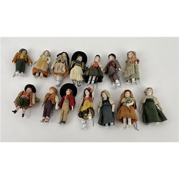 Group of Antique Bisque Christmas Dolls