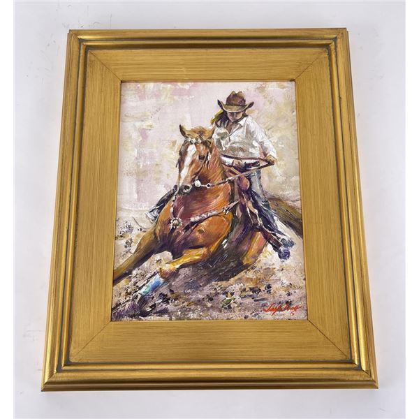 Jay Jung Barrel Racer Painting