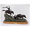 Image 1 : Bob Scriver 'Race to the Rendevous' Bronze Montana