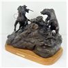 Image 1 : Bob Scriver 'When Hunters Meet' Bronze Montana