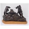 Image 4 : Bob Scriver 'When Hunters Meet' Bronze Montana