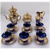 Image 7 : Bohemian Czech Painted Glass Tea Set