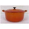 Vintage Le Creuset Orange E Dutch Oven
