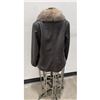 Image 2 : Calfskin Leather Jacket Lynx Fur Trim